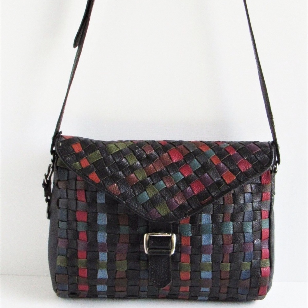 PIERO GUIDI Multi-Color Leather Cross Body Bag